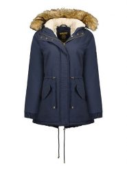 Canadian Peak Parka "Ampuri" w kolorze granatowym rozmiar: XXL. Niebieskie płaszcze Canadian Peak, xxl, bez wzorów, bez kaptura. Za 219.08 zł.