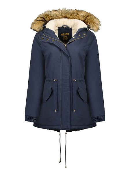 Canadian Peak Parka "Ampuri" w kolorze granatowym rozmiar: XXL. Niebieskie płaszcze Canadian Peak, xxl, bez wzorów, bez kaptura. Za 202.50 zł.