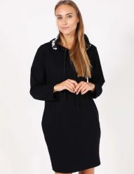 Sukienka z kapturem. Sukienki Unisono, s, bez wzorów, bez kołnierzyka, bez ramiączek, mini. Za 119.00 zł.