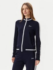 Guess Bluza V5GQ01Z3D60 Granatowy Regular Fit. Niebieskie bluzy Guess, xxs, z aplikacjami, z wiskozy, bez ramiączek, bez kaptura. Za 319.99 zł.