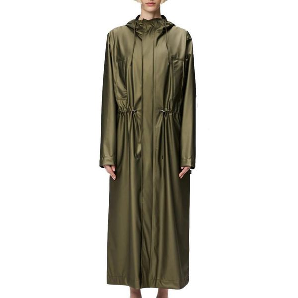 Kurtka RAINS BOLD LONGEST JACKET W3 Zielony. Zielone kurtki Rains, xs, bez wzorów, z syntetyku, bez kaptura. Za 390.99 zł.