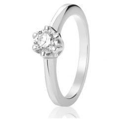 W.KRUK Wyjątkowy Pierścionek - , Brylant 0,50ct - XWK/PB+47B. Białe pierścionki W.KRUK, z brylantem, złote. Za 16,990.00 zł.