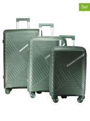 Geographical Norway 3-częściowy zestaw "Simi" w kolorze zielonym rozmiar: onesize. Zielone walizki Geographical Norway. Za 448.95 zł.
