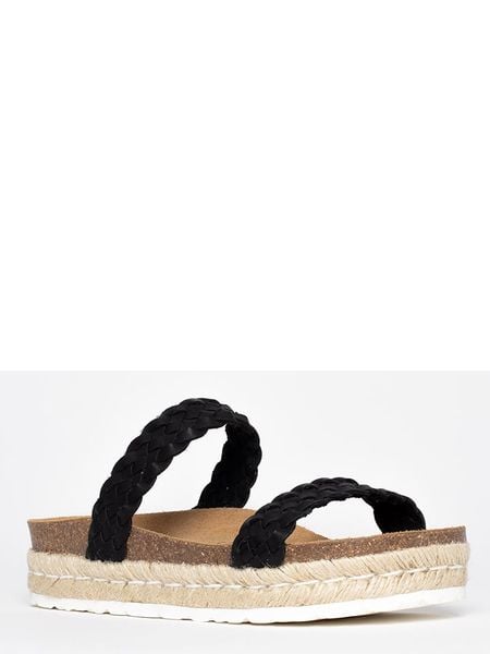 BACKSUN Klapki "Pise" w kolorze czarnym rozmiar: 41. Czarne klapki Backsun, bez wzorów, klasyczne, z otwartym noskiem, bez obcasa, bez zapięcia. Za 219.95 zł.