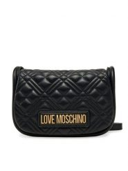LOVE MOSCHINO Torebka JC4139PP1MLA0000 Czarny. Czarne listonoszki Love Moschino, bez wzorów, ze skóry, bez dodatków. Za 369.99 zł.