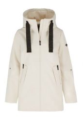 Prosty, krótki płaszcz J-TWIGGY. Białe płaszcze Volcano, plus size, bez wzorów, z materiału, klasyczne, bez kaptura. Za 329.99 zł.