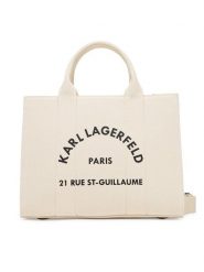 KARL LAGERFELD Torebka A1W50010 Beżowy. Brązowe torebki klasyczne KARL LAGERFELD, bez wzorów, z materiału, bez dodatków. Za 349.99 zł.