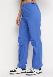 Niebieskie Szerokie Spodnie ze Stoperami Dalfo. Niebieskie jeansy Born2be, l, bez wzorów, z jeansu. Za 219.99 zł.