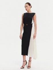 Simona Corsellini Sukienka koktajlowa P25CPAB01001 Kolorowy Slim Fit. Sukienki SIMONA CORSELLINI, bez wzorów, z syntetyku, wizytowe, bez kołnierzyka, bez ramiączek. Za 1,249.00 zł.