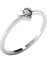 Vittoria Jewels Złoty pierścionek z diamentem rozmiar: 61. Szare pierścionki Vittoria Jewels, z diamentem, złote. Za 255.45 zł.