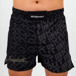 Szorty MMA Nokaut Vice. Czarne szorty sportowe KNOCKOUT, bez wzorów, z elastanu, na fitness i siłownię. Za 151.79 zł.