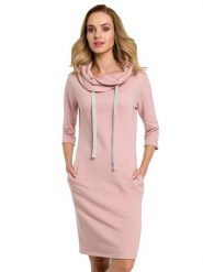 Made of emotion Sukienka w kolorze jasnoróżowym rozmiar: M. Różowe sukienki Made Of Emotion, na co dzień, m, bez wzorów, bez kołnierzyka, bez ramiączek, mini, proste. Za 168.45 zł.