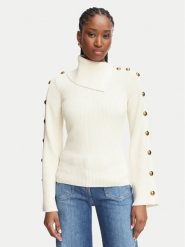 Elisabetta Franchi Golf MK-03S-66E2-V420 Brązowy jasny Slim Fit. Brązowe swetry Elisabetta Franchi, s, bez wzorów, z wiskozy, bez ramiączek. Za 1,799.00 zł.