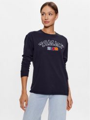 Tommy Jeans Bluzka DW0DW16168 Granatowy Oversize. Niebieskie bluzki Tommy Jeans, xs, bez wzorów, z bawełny, bez kołnierzyka, bez ramiączek. Za 209.99 zł.