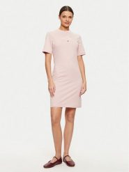 Tommy Hilfiger Sukienka codzienna WW0WW43830 Różowy Regular Fit. Czerwone sukienki Tommy Hilfiger, na co dzień, xxl, bez wzorów, z bawełny, bez kołnierzyka, bez ramiączek, proste. Za 249.99 zł.