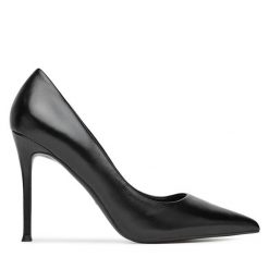 Szpilki Eva Minge. Czarne szpilki Eva Minge, bez wzorów, bez obcasa, na szpilce, bez zapięcia. Za 449.99 zł.
