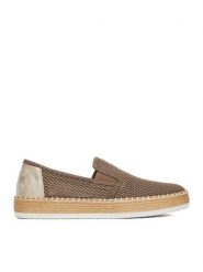 Rieker Espadryle CEO-L7873-64 Szary. Szare espadryle Rieker, bez wzorów, z materiału, bez obcasa. Za 319.99 zł.