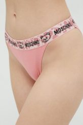 Moschino Underwear figi kolor różowy. Czerwone figi Moschino Underwear, bez wzorów, z bawełny. W wyprzedaży za 239.99 zł.