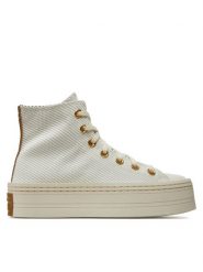 Converse Trampki Chuck Taylor All Star Modern Lift Platform Corduroy A07204C Beżowy. Brązowe trampki Converse, bez wzorów, z materiału, retro, bez zapięcia. Za 349.99 zł.