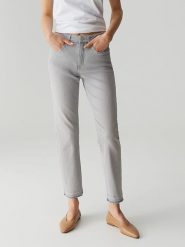 OPUS Dżinsy "Melly" - Slim fit - w kolorze szarym rozmiar: 38/L28. Szare jeansy Opus, l, z aplikacjami, ze skóry, z podwyższonym stanem. Za 234.95 zł.