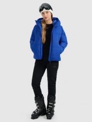 4F Spodnie narciarskie softshell membrana 10000 damskie - czarne XL. Czarne spodnie narciarskie 4f, bez wzorów, z materiału, narciarskie. Za 499.99 zł.