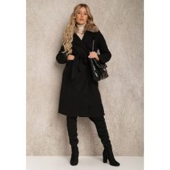 Czarny Płaszcz Theophina. Czarne płaszcze Renee, l, bez wzorów, eleganckie, bez kaptura. W wyprzedaży za 203.99 zł.