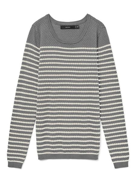 Vero Moda Sweter w kolorze szarym rozmiar: XS. Szare swetry Vero Moda, xs, bez wzorów, z bawełny, bez ramiączek. Za 79.03 zł.