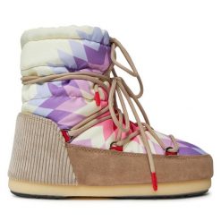 Śniegowce Moon Boot. Brązowe śniegowce Moon Boot, bez wzorów, bez zapięcia. Za 1,089.00 zł.
