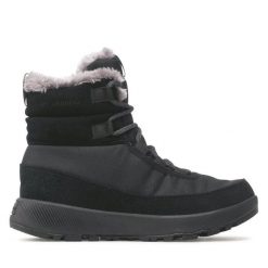 Śniegowce Columbia. Czarne śniegowce Columbia, bez wzorów, bez zapięcia. Za 499.99 zł.