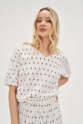 Bawełniana koszula biała. Białe koszule MOODO, l, bez wzorów, z bawełny, bez kołnierzyka, bez ramiączek. Za 129.99 zł.