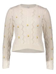 ONLY Sweter w kolorze beżowym rozmiar: L. Brązowe swetry ONLY, l, bez wzorów, bez ramiączek. Za 109.95 zł.