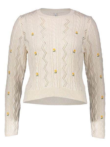 ONLY Sweter w kolorze beżowym rozmiar: L. Brązowe swetry ONLY, l, bez wzorów, bez ramiączek. Za 129.95 zł.