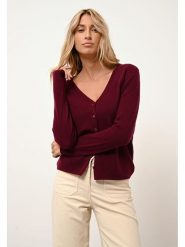 Just Cashmere Kaszmirowy kardigan "Norma" w kolorze bordowym rozmiar: XXL. Czerwone swetry Just Cashmere, xxl, bez wzorów, z kaszmiru, bez ramiączek. Za 324.26 zł.