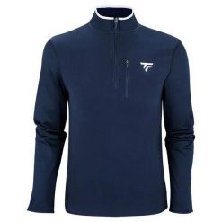Bluza 1/4 zamka błyskawicznego Tecnifibre. Niebieskie bluzy TECNIFIBRE, bez wzorów, sportowe, bez ramiączek, bez kaptura. Za 194.00 zł.