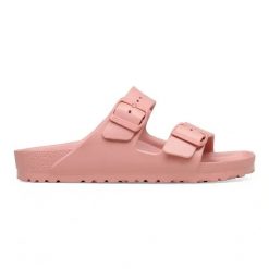 Birkenstock Arizona EVA Pink Clay Klapki damskie. Czerwone klapki Birkenstock, bez wzorów, klasyczne, bez obcasa, bez zapięcia. Za 219.99 zł.