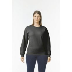 Bluza z okrągłym dekoltem Gildan Midweight Softstyle. Czarne bluzy bez kaptura GILDAN, xl, bez wzorów, z bawełny, bez kaptura. Za 125.00 zł.