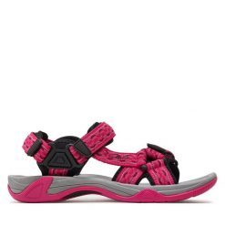 Sandały CMP. Czerwone sandały CMP, bez wzorów, sportowe, bez obcasa, bez zapięcia. Za 129.99 zł.