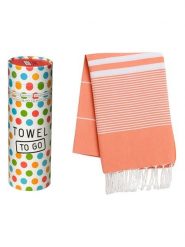 Samimi Chusta hammam "Malibu" w kolorze pomarańczowo-białym - 180 x 100 cm rozmiar: onesize. Białe chusty Samimi, bez wzorów, z bawełny. Za 69.99 zł.