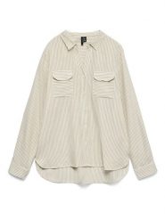 Vero Moda Bluzka w kolorze beżowo-kremowym rozmiar: XS. Brązowe bluzki Vero Moda, s, bez wzorów, z wiskozy, klasyczne, bez kołnierzyka, bez ramiączek. Za 104.99 zł.