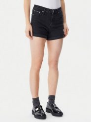 Calvin Klein Jeans Szorty jeansowe J20J225161 Czarny Regular Fit. Czarne szorty Calvin Klein Jeans, bez wzorów, z bawełny. Za 179.99 zł.