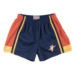 Szorty damskie Golden State Warriors jump shot. Niebieskie szorty Mitchell & Ness, bez wzorów, sportowe. Za 375.00 zł.