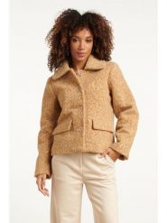 Smashed Lemon Kurtka przejściowa w kolorze beżowym rozmiar: 3XL. Brązowe kurtki Smashed Lemon, xl, bez wzorów, bez kaptura. Za 173.99 zł.