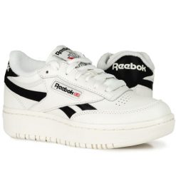 Buty damskie snekersy sportowe Reebok CLUB C DOUBLE REVENGE. Białe buty treningowe Reebok, bez wzorów, z materiału, bez zapięcia, tenisowe, Reebok Club. Za 355.80 zł.