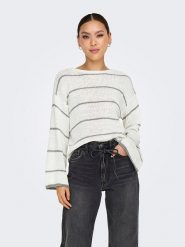 ONLY Sweter w kolorze białym rozmiar: M. Białe swetry ONLY, m, bez wzorów, bez ramiączek. Za 83.62 zł.