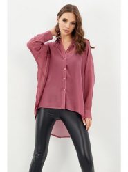 Milan Kiss Koszula - Comfort fit - w kolorze szaroróżowym rozmiar: L. Różowe koszule Milan Kiss, l, bez wzorów, z asymetrycznym kołnierzem, bez ramiączek. Za 119.12 zł.
