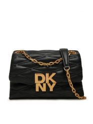 DKNY Torebka Minna R433KG75 Czarny. Czarne kopertówki DKNY, bez wzorów, ze skóry, wizytowe, bez dodatków. Za 699.99 zł.