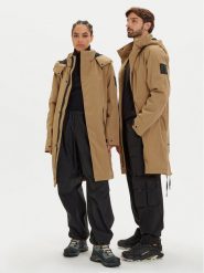 Halti Parka Flemari 065-0421 Beżowy Regular Fit. Brązowe płaszcze Halti, s, bez wzorów, z syntetyku, bez kaptura. Za 359.99 zł.