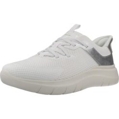 Buty GEOX D PLUMMERY PLUS Biały. Białe buty sportowe lifestyle Geox, bez wzorów, z syntetyku, bez zapięcia. Za 390.99 zł.