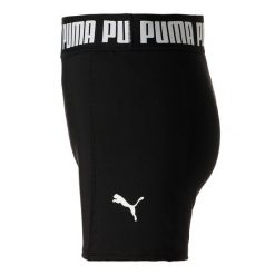 Spodenki fitness damskie PUMA Train Puma Strong 3" Tight. Czarne szorty sportowe Puma, bez wzorów, na fitness i siłownię. Za 99.15 zł.