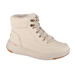 Buty zimowe damskie, On-The-Go Stellar - Alpine Adventure. Białe buty sportowe lifestyle Skechers, na zimę, bez wzorów, z materiału, sportowe, za kostkę, bez zapięcia. Za 429.99 zł.